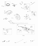 Alternator Igntion Flywheel Starter Motor Controls Springs Diagram and Parts List for 613177-0114-E1  Briggs and Stratton Engine